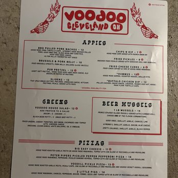 Voodoo Brewery Cleveland - Menu as of March 2025 - Breweries Near Me - Cleveland Heights, Ohio