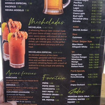 El Viejon Mariscos & Sushi - Menu drinks - Sushi Bars Near Me - Long Beach, California El Viejon Mariscos & Sushi - Menu drinks - Sushi Bars Near Me - Long Beach, California