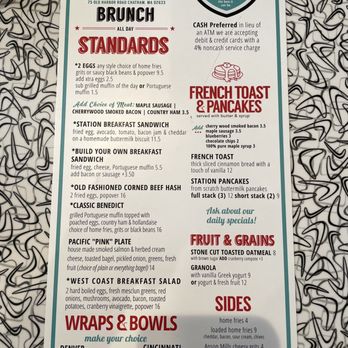 Chatham Filling Station - menu for brunch standards - Breakfast & Brunch Near Me - Chatham, Massachusetts