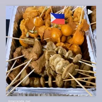 Merienda Nyc - a tray of food - Food Stands Near Me Merienda Nyc - a tray of food - Food Stands Near Me