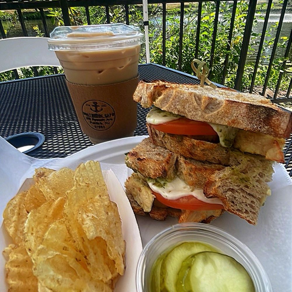 Boathouse Cafe - Chicken Caprese Panini & Caramel Latte - Cafes Near Me - Passaic, New Jersey