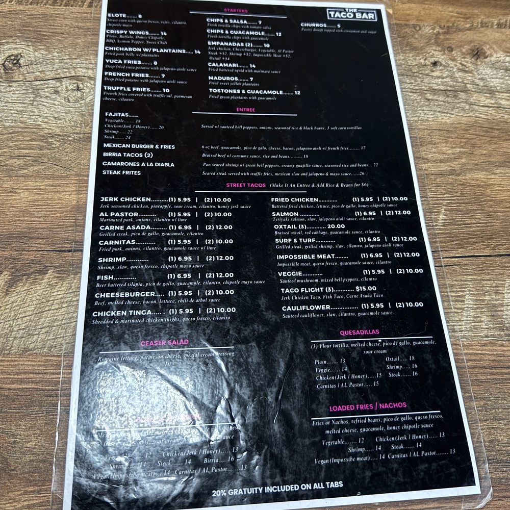 The Taco Bar - Menu - New Mexican Cuisine Near Me - Brooklyn, New York The Taco Bar - Menu - New Mexican Cuisine Near Me - Brooklyn, New York