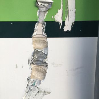 U-Pack Moving - Left door damage from the forklift impact. - Movers Near Me - Orange, California