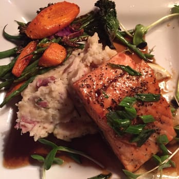 Over The Moon Cafe - Salmon with potatoes and veggies - New American Near Me - Tacoma, Washington Over The Moon Cafe - Salmon with potatoes and veggies - New American Near Me - Tacoma, Washington