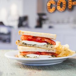 Crema Coffeehouse - Grilled caprese sandwich