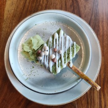 Kochi - Dessert! Sesame ice cream sandwich, matcha sponge cake with nurungji cream. Yummy - Korean Near Me - New York, New York Kochi - Dessert! Sesame ice cream sandwich, matcha sponge cake with nurungji cream. Yummy - Korean Near Me - New York, New York