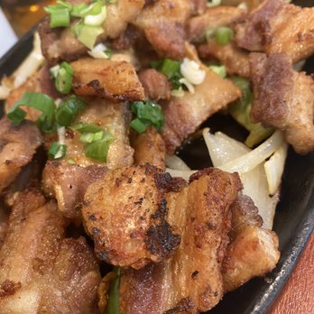 KORI - Close-up of the Sliced Pork Belly BBQ - Korean Near Me - Lansdale, Pennsylvania KORI - Close-up of the Sliced Pork Belly BBQ - Korean Near Me - Lansdale, Pennsylvania