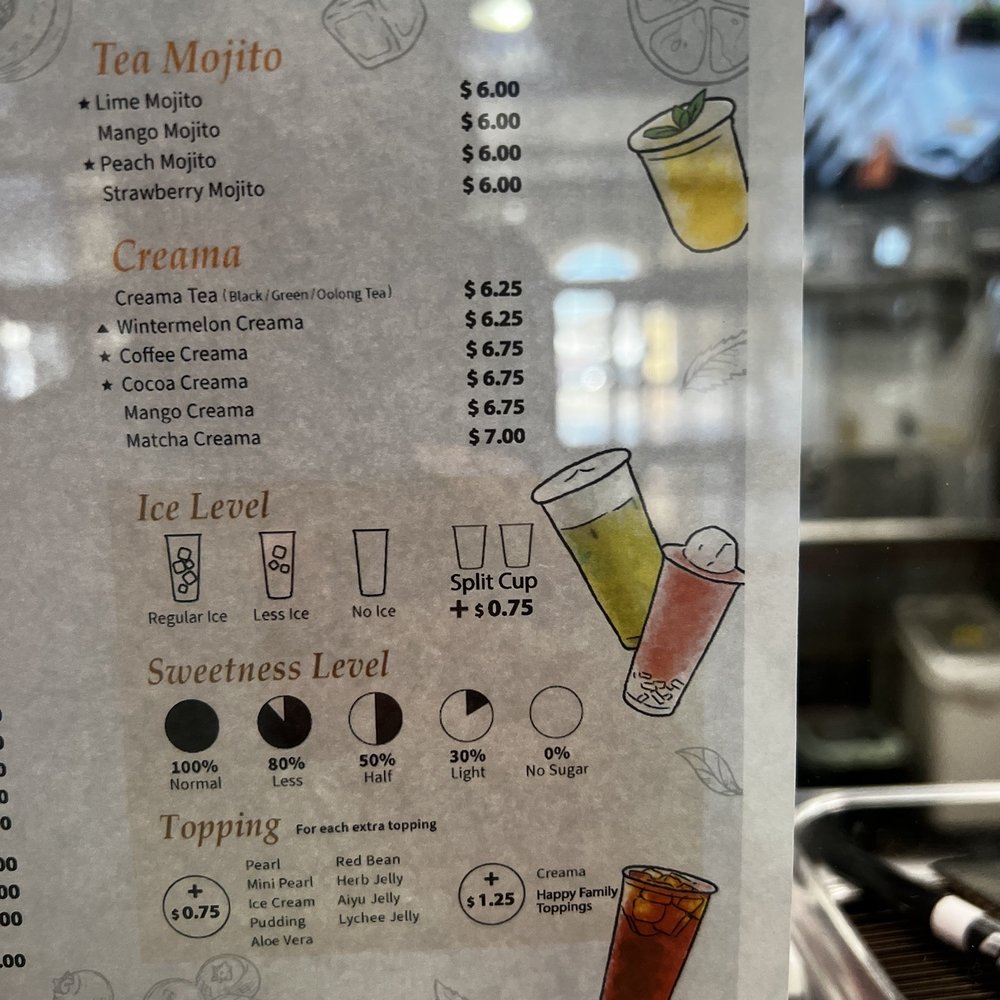 Sharetea - Menu - Bubble Tea Near Me - Fairfield, California