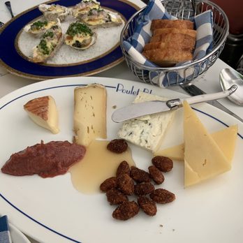 Poulet Bleu - Cheese plate and oysters - French Near Me - Pittsburgh, Pennsylvania