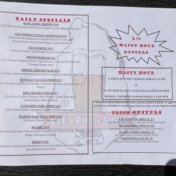 Lee's Pint & Shell - Daily Specials & Happy Hour menu - Bars Near Me - Baltimore, Maryland