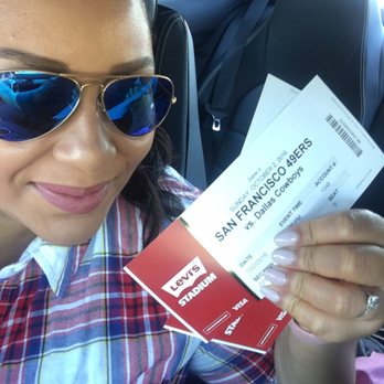Levi's Stadium - Yay! I'm a teacher hero! Me with my two free tickets to the game. - Stadiums & Arenas Near Me - Santa Clara, California Levi's Stadium - Yay! I'm a teacher hero! Me with my two free tickets to the game. - Stadiums & Arenas Near Me - Santa Clara, California