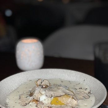 dōma - Egg with Parmesan foam, mushroom and black truffle - Italian Near Me - Miami, Florida dōma - Egg with Parmesan foam, mushroom and black truffle - Italian Near Me - Miami, Florida