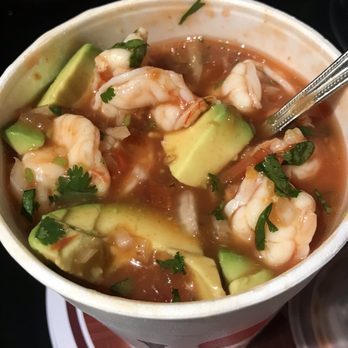 Los Favoritos - Large Camarones Coctel:$10. Served in their largest cup, tons of plump shrimp & what seems like a whole avocado. My go-to here. - Mexican Near Me - Chandler, Arizona