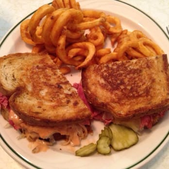 Gram's Diner - Reuben on multi-grain deli fresh bread with curly fries. Talk about a great sandwich! - New American Near Me - Adams, New York Gram's Diner - Reuben on multi-grain deli fresh bread with curly fries. Talk about a great sandwich! - New American Near Me - Adams, New York