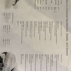 Lynn's Tea Shop and Cafe - Cafe menu