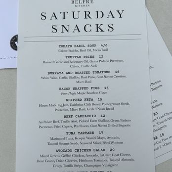 Belfre Kitchen - Snack menu - Breakfast & Brunch Near Me - Delafield, Wisconsin