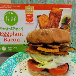 Kroger Marketplace - Vegan.  Tastes like breaded eggplant NOT bacon & .