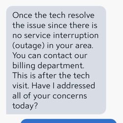 Spectrum - Asked for # to call for credit; robot rep refused to answer