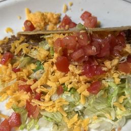 Shredded beef taco that was overflowing! Shredded beef taco that was overflowing!