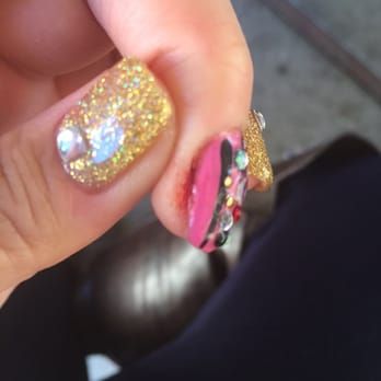 Spring Nails - This was the cut i got from the lady scrapping off the previous shellac manicure I had. - Nail Salons Near Me - Fremont, California