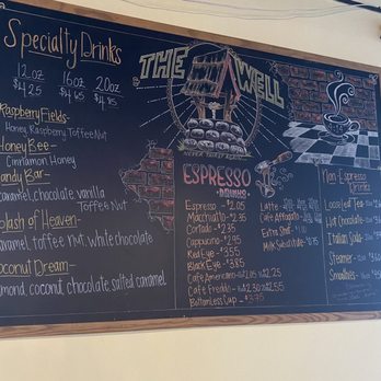 The Well 4:14 - the menu on the wall - Coffee & Tea Near Me - Bolivar, Missouri The Well 4:14 - the menu on the wall - Coffee & Tea Near Me - Bolivar, Missouri