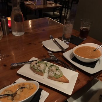 Bridgewater Bistro - Clam & Mussel Chowder Soup Dungeness Crab-Avocado Toast, tomato soup - New American Near Me - Astoria, Oregon