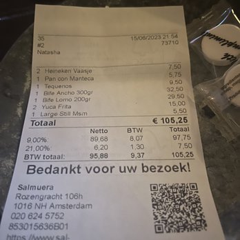Salmuera - receipt - Mexican Near Me - Amsterdam, New Hampshire