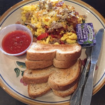 Juli's Coffee and Bistro - 3 egg scramble with added sausage - delicious - Coffee & Tea Near Me - Topeka, Kansas Juli's Coffee and Bistro - 3 egg scramble with added sausage - delicious - Coffee & Tea Near Me - Topeka, Kansas