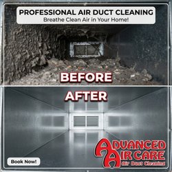 Advanced Air Care - Air Duct Cleaning Before & After Image