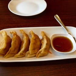 Thai at Indiana - Fried pot stickers. I've never had any this crispy!