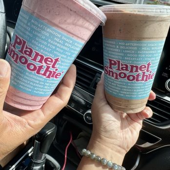 Planet Smoothie - PB Dragonfruit and Java the Nut w Oat Milk - Juice Bars & Smoothies Near Me - Las Vegas, Nevada