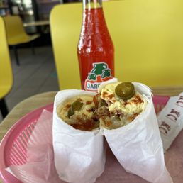 breakfast burrito and jarritos breakfast burrito and jarritos