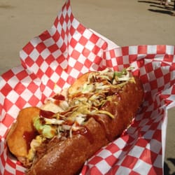 West Coast Hofbrau - The famous Dortmunder!! Pretzel bun, pulled BBQ pork, grilled onions, slaw and spicy mustard.. Mmmmm!!