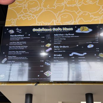Gudetama Cafe - Menu - Cafes Near Me - Buena Park, California Gudetama Cafe - Menu - Cafes Near Me - Buena Park, California