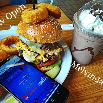 Tortina - Double Mushroom Burger n Nutella Shake - Creperies Near Me - Melvindale, Michigan
