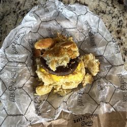 River & Roost - Supposed to be a sausage,egg biscuit