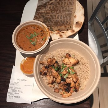 Choolaah - Chicken with wheat naan, brown rice, and tikka masala! Only took two minutes for my food! - Indian Near Me - Beachwood, Ohio