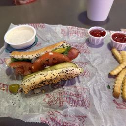 Yum hot dog dressed Yum hot dog dressed