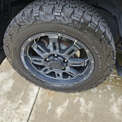 Even the center caps are ruined
