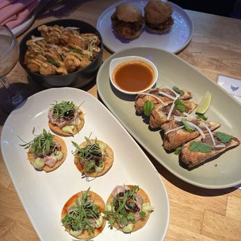 Common Stock - All HH food menu items: ahi tostada, egg rolls, tater tots, and sliders - New American Near Me - San Diego, California Common Stock - All HH food menu items: ahi tostada, egg rolls, tater tots, and sliders - New American Near Me - San Diego, California
