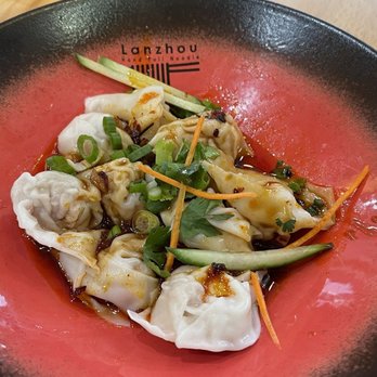 Lanzhou Hand Pull Noodle - Pork Wonton With Homemade Spicy Sauce - Noodles Near Me - Gaithersburg, Maryland