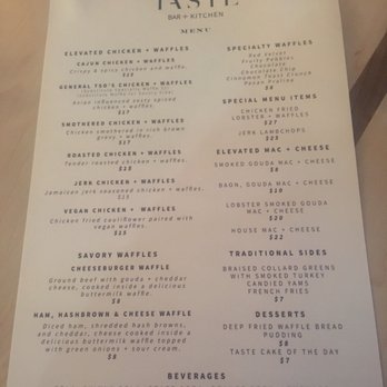 Taste Bar + Kitchen - Menu - Cocktail Bars Near Me - Houston, Texas