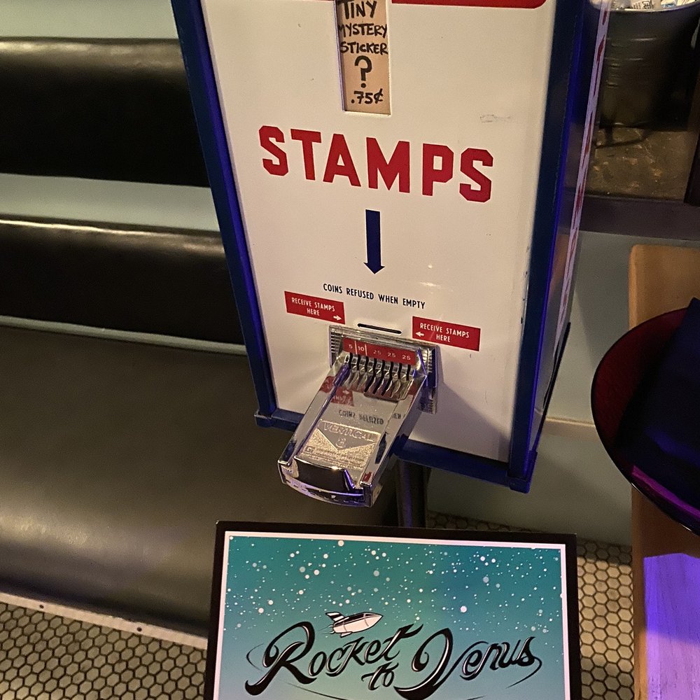 Rocket to Venus - Stamp machine for postcards - New American Near Me - Baltimore, Maryland Rocket to Venus - Stamp machine for postcards - New American Near Me - Baltimore, Maryland