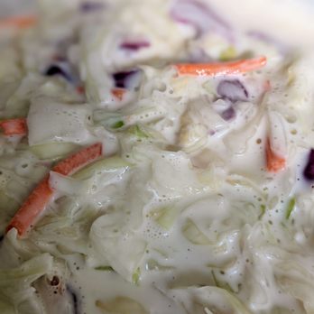 bb.q Chicken - Real runny coleslaw soup - Chicken Wings Near Me - Cupertino, California