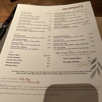 Millwright's - Menu 12/16 - New American Near Me - Simsbury, Connecticut Millwright's - Menu 12/16 - New American Near Me - Simsbury, Connecticut