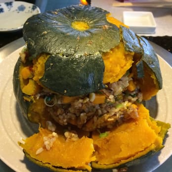 Ginza - Kabocha pumpkin rice. We loved it, though this might not be for everyone. You can eat the whole kabocha pumpkin too! - Sushi Bars Near Me - Bellevue, Washington Ginza - Kabocha pumpkin rice. We loved it, though this might not be for everyone. You can eat the whole kabocha pumpkin too! - Sushi Bars Near Me - Bellevue, Washington