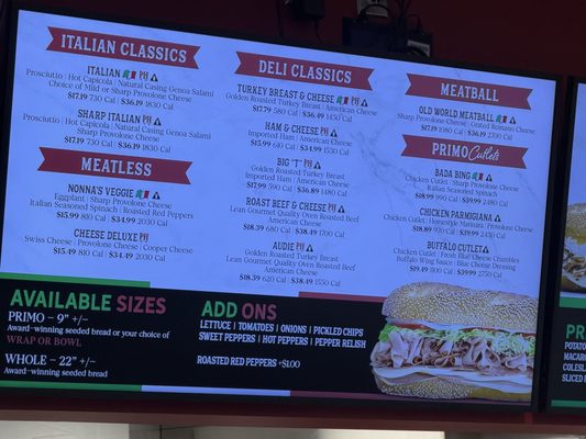 Menu photo 1 PrimoHoagies Philadelphia, PA Menu photo 1 PrimoHoagies Philadelphia, PA