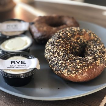 Rye Deli & Drink - a bagel and butter on a plate - Delis Near Me - Chicago, Illinois Rye Deli & Drink - a bagel and butter on a plate - Delis Near Me - Chicago, Illinois