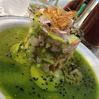 La Bamba - La Torre .... fresh fish, shrimp, cucumber onions with lime chicken juice.... fuxken good - Mexican Near Me - Cancún, ROO
