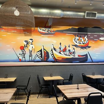 Suya Joint - Pretty mural inside - African Near Me - Providence, Rhode Island Suya Joint - Pretty mural inside - African Near Me - Providence, Rhode Island
